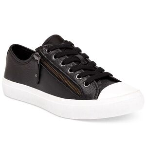 NWOB COACH Empire Zip Lace-Up Sneakers Leather Black Size 6.5